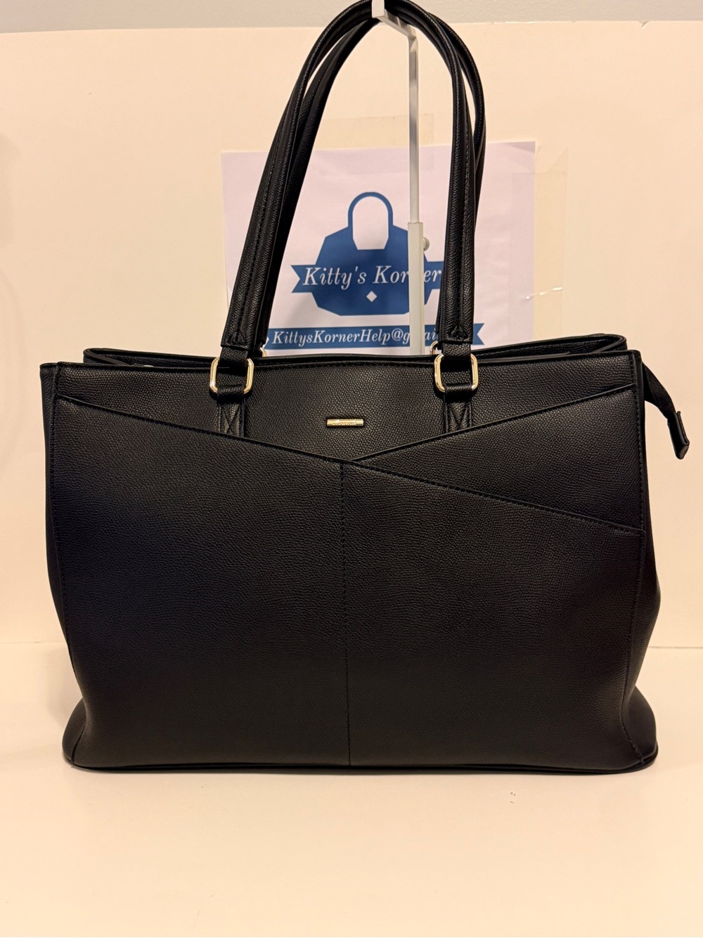NWOT Lovevook Faux Leather Black Laptop bag.